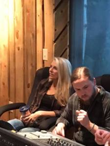 Cass Clayton and Taylor Scott in the Studio