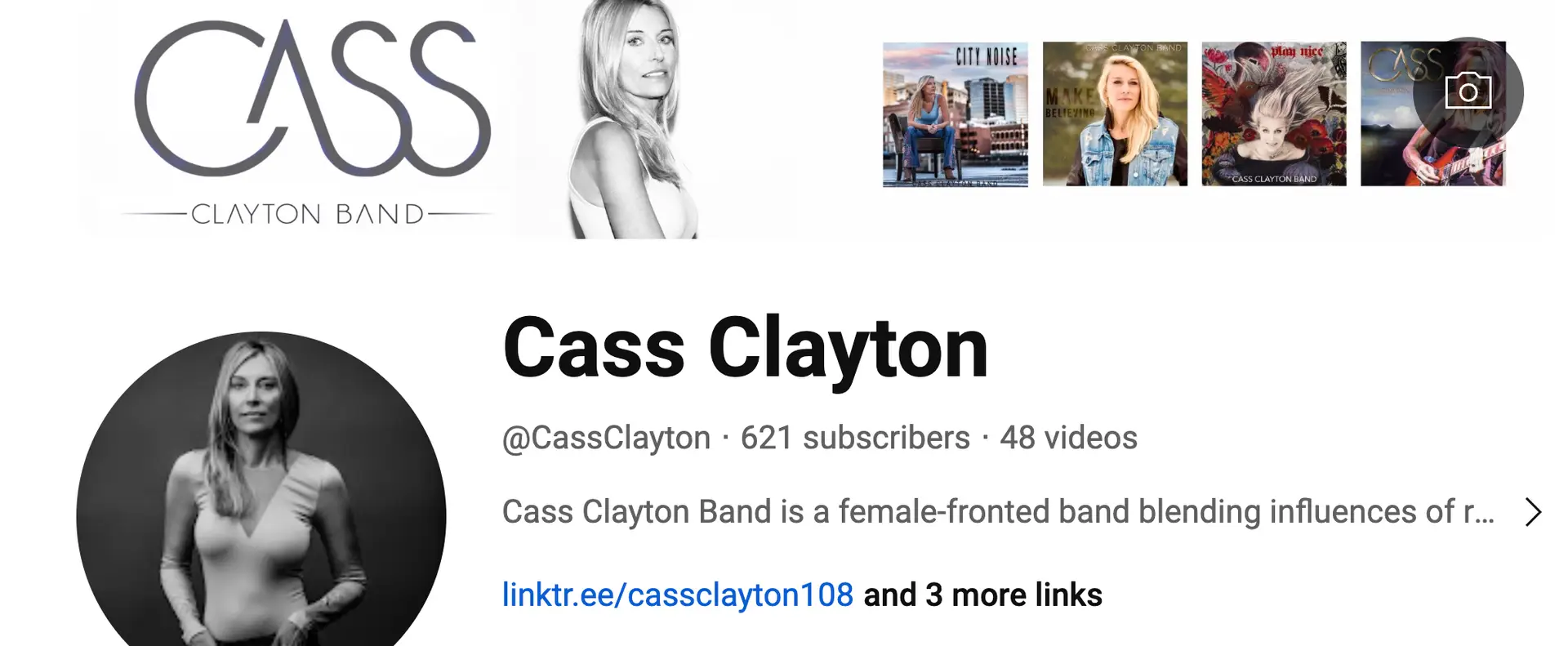 Cass Clayton YouTube channel landing page