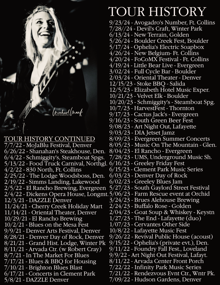 Cass Clayton Band Tour History